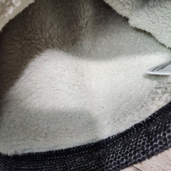 Orvis Sherpa Fleece Lined Tweed Gray 1/4 Zip Pullover Sweater Jacket Men's Small - Picture 6 of 16